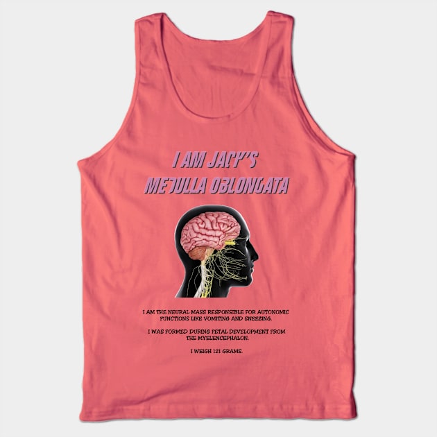 I Am Jack's Medulla Oblongata (Black Text) Tank Top by rubernek